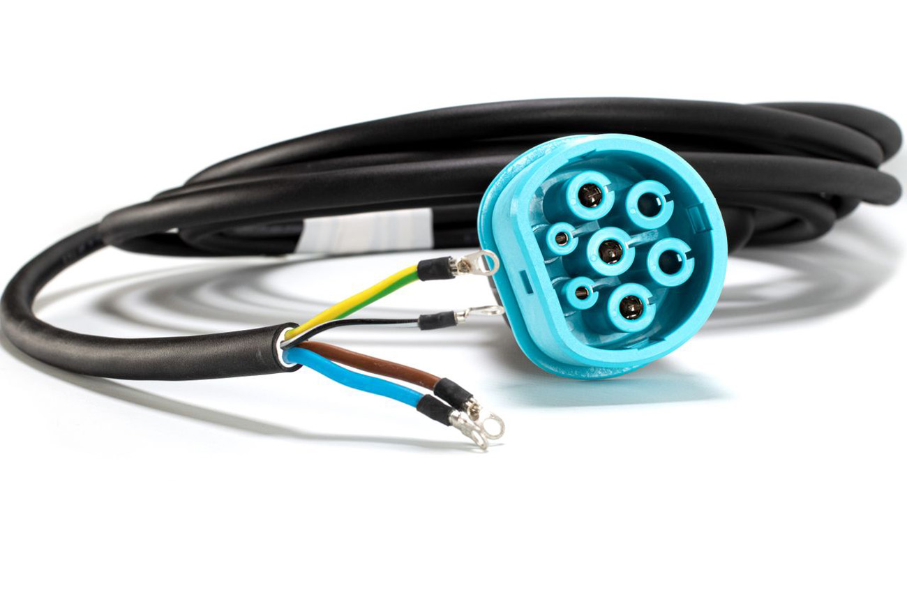 Wtyczka ładowania typu 2 do samochodu elektrycznego EV 5 m Kabel ładowania 20 A czarny (1 m = 9,98 €)