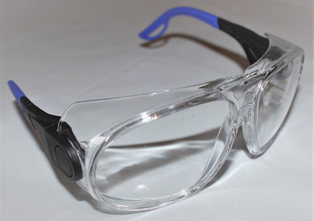 INFIELD Schutzbrille LUXOR KRISTALL blau PC HC UV Labor Brille Augenschutz