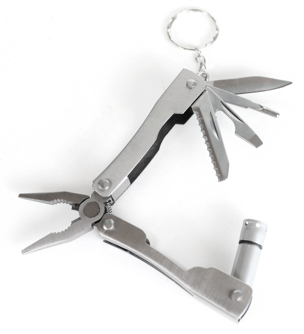 9 in 1 Multi-Tool Taschenwerkzeug Taschenmesser Zange Messer LED Camping Angeln