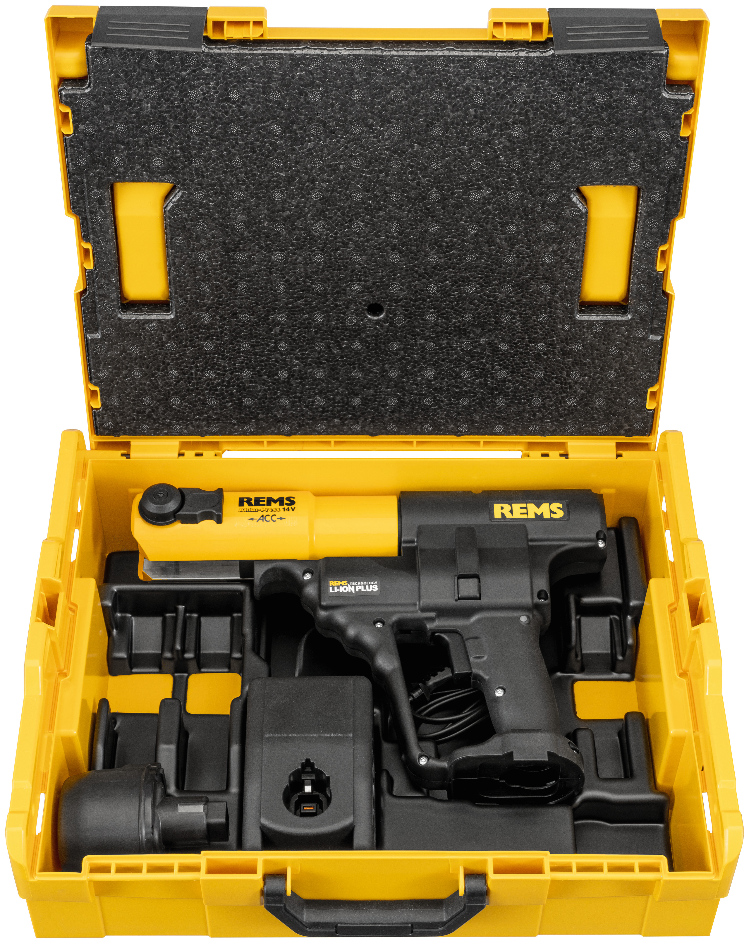 REMS Pressmaschine Akku-Press ACC Li-Ion Nr. 571019 L-BOXX Sanitär Radialpresse