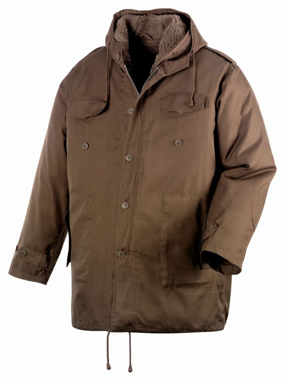 TEXXOR Winterjacke Parka Outdoor Herren Winterparka Jacke gefüttert Winter braun