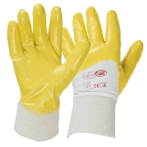 10 Paar STRONG HAND Gelbstar Nitril Schutzhandschuh Arbeitshandschuhe Handschuhe