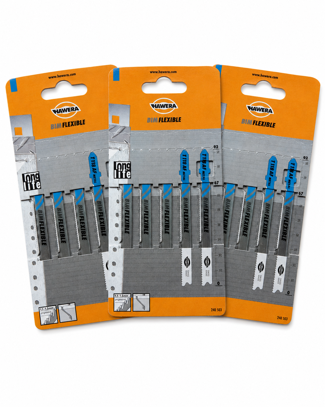 15 x HAWERA HSS Basic T118AF Stichsägeblätter Metall Rohre Sägeblatt Aluminium