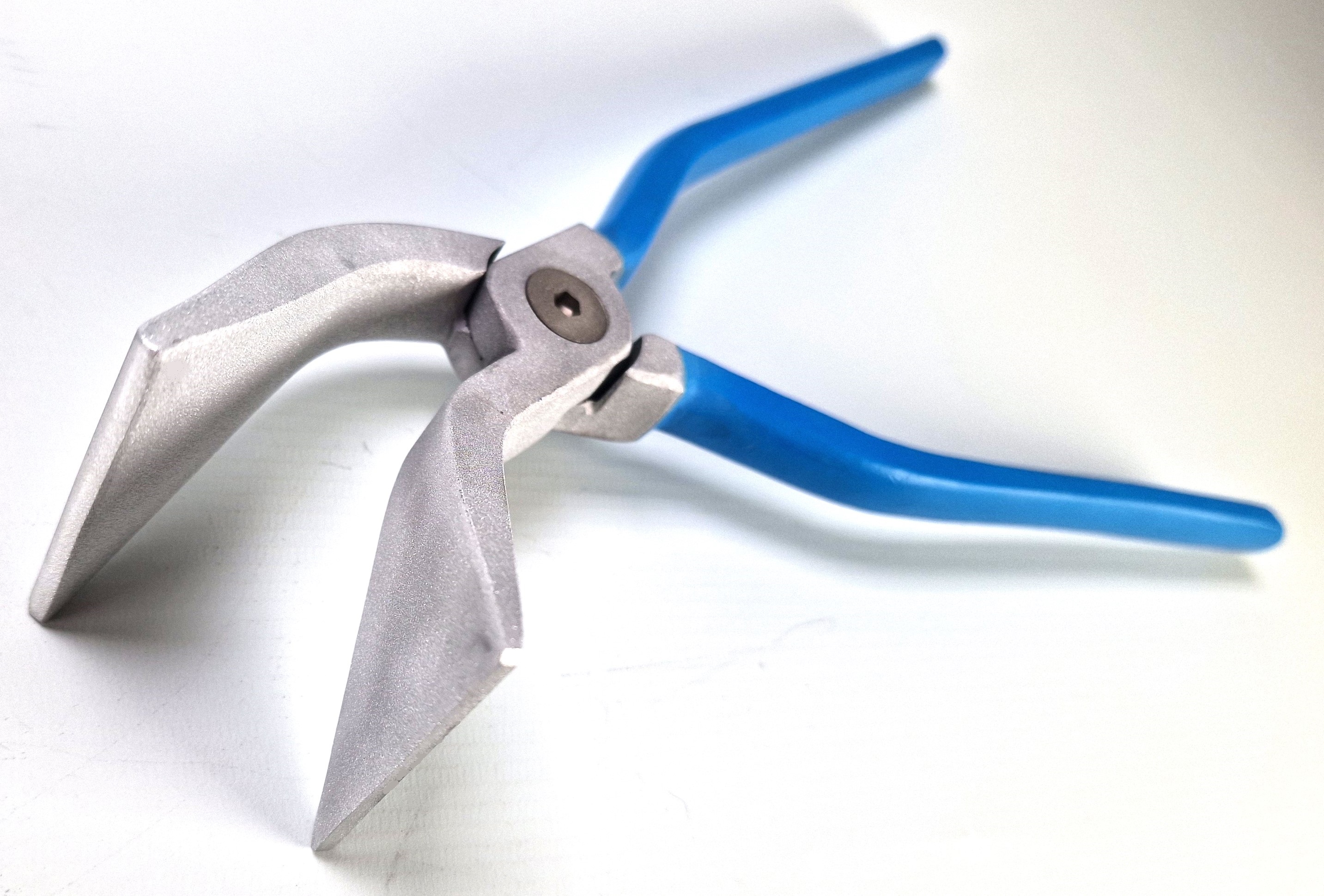 Falzzange aus Aluminium 60 mm 45° gebogen Made in Germany Abkantzange Alu leicht