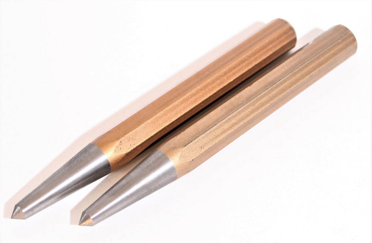 2 x RENNSTEIG punktak 150 mm dłuto chromowo-wanadowe 8kant DIN 7250 Made in Germany