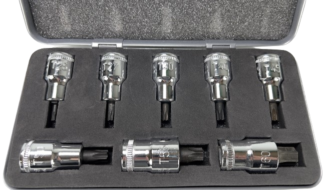 HEYCO Douilles de tournevis 8 pces 1/2" Torx CV