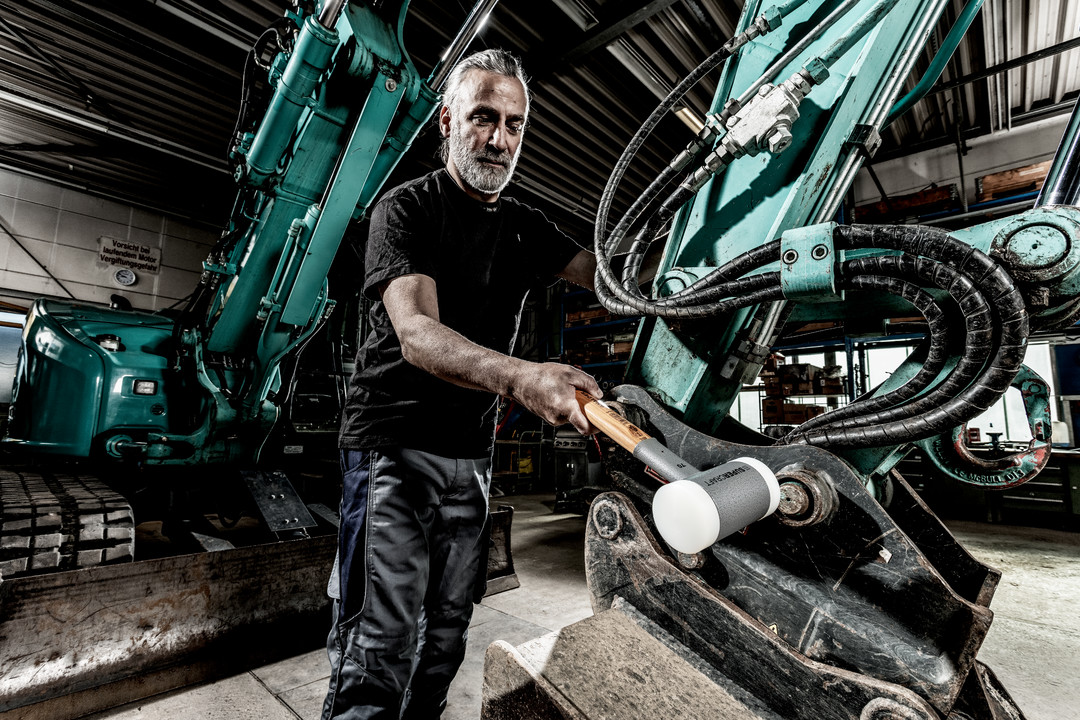 SUPERCRAFT-Schonhammer, mit schwingungsdämpfendem, ergonomisch geformtem und lackiertem Hickorystiel | D=20 mm | 3366.020 Młotek SUPERCRAFT z miękkim obuchem, z tłumiącym drgania, ergonomicznie ukształtowanym i lakierowanym trzonkiem hikorowym | D=80 mm | 3366.080