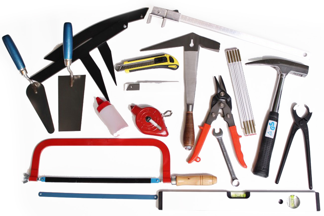 Dachdecker-Werkzeuge-Satz 31-tlg Gesellen-Lehrlinge-Sortiment Werkzeug Dach Wand