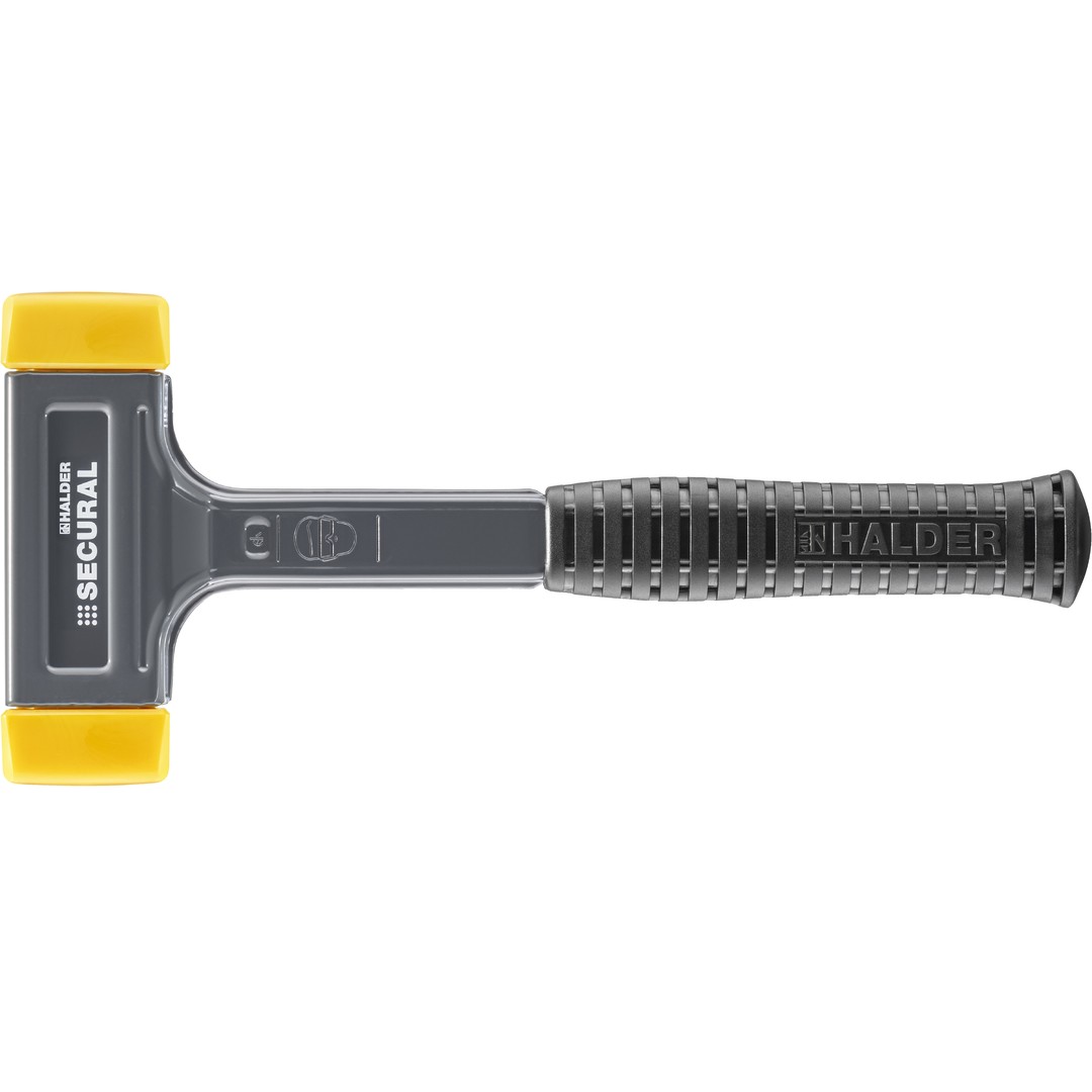SECURAL-Schonhammer, Kopf und Stiel bruchsicher aus einem Stück Stahl, Schlageinsätze rechteckig | L=35 mm / B=45 mm | 3380.045 SECURAL-Schonhammer, Kopf und Stiel bruchsicher aus einem Stück Stahl, Schlageinsätze rechteckig | L=35 mm / B=45 mm | 3380.045