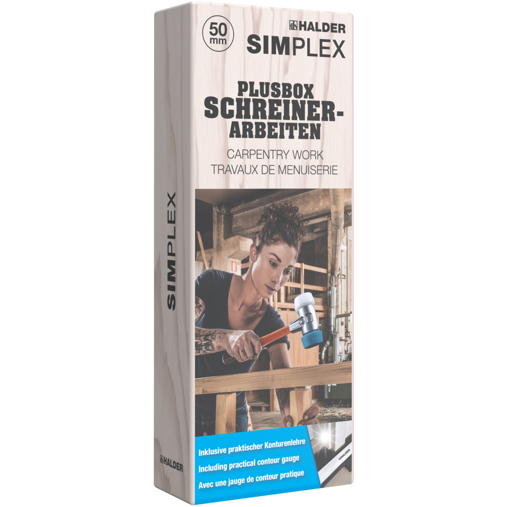 HALDER Plusbox "Schreinerarbeiten", SIMPLEX-Schonhammer, TPE  | 3117s004