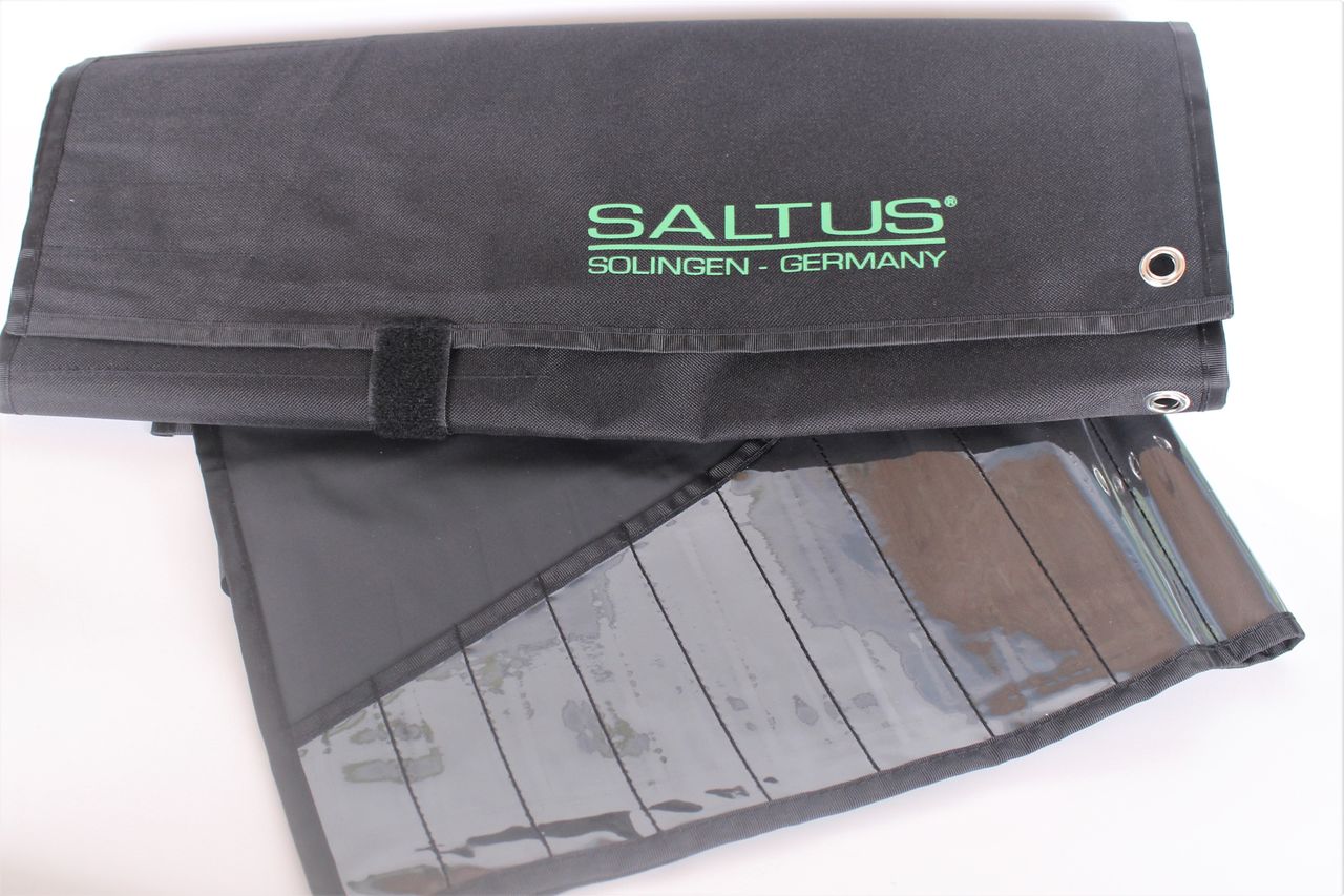 2 x SALTUS Werkzeug-Rolltasche 14 Fächer Schraubenschlüssel Ring Maul Tasche 