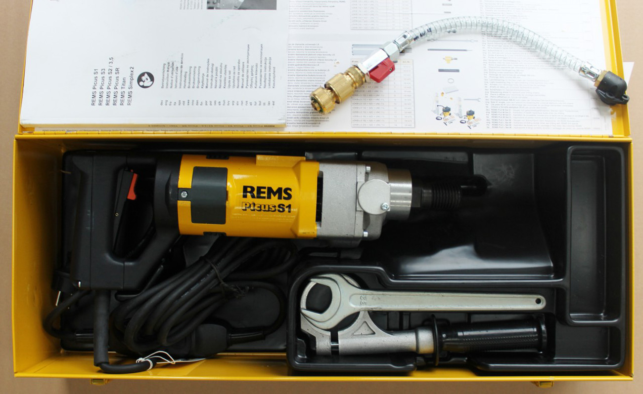 REMS Kernbohrmaschine PICUS S1 Nr. 180010 S 1 Kernbohrer Diamant-Kernbohrgerät REMS Kernbohrmaschine PICUS S1 Nr. 180010 S 1 Kernbohrer Diamant-Kernbohrgerät