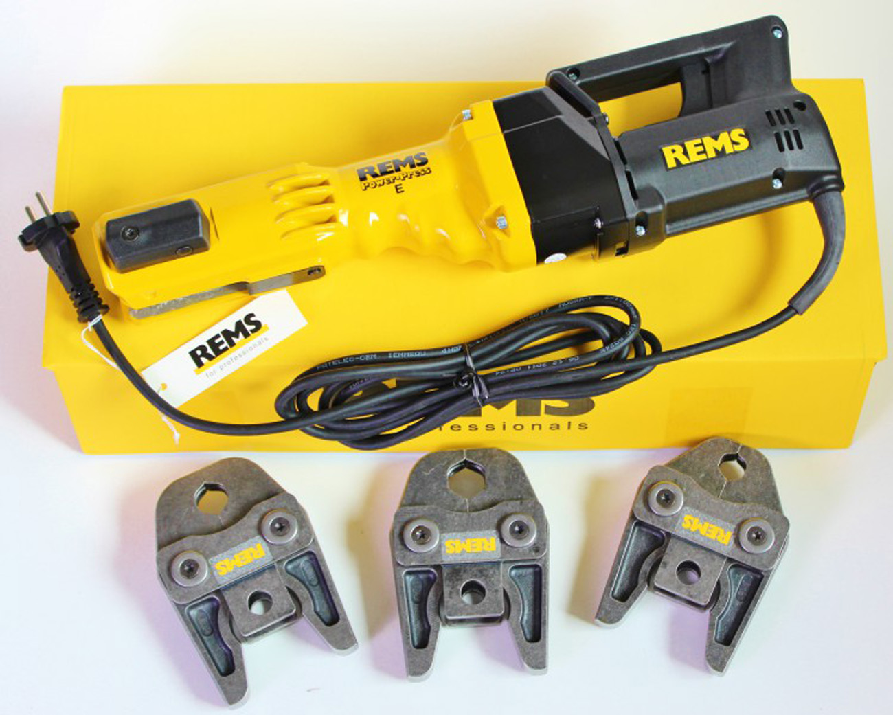 REMS prasa Power Press E SE + 3 szczęki zaciskowe cęgi zaciskowe V M ogrzewanie REMS prasa Power Press E SE + 3 szczęki zaciskowe cęgi zaciskowe V M ogrzewanie