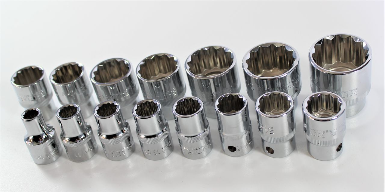 SALTUS Steckschlüsseleinsatz Set 15 tlg. 1/2" Stecknuss Schraubwerkzeuge 5200