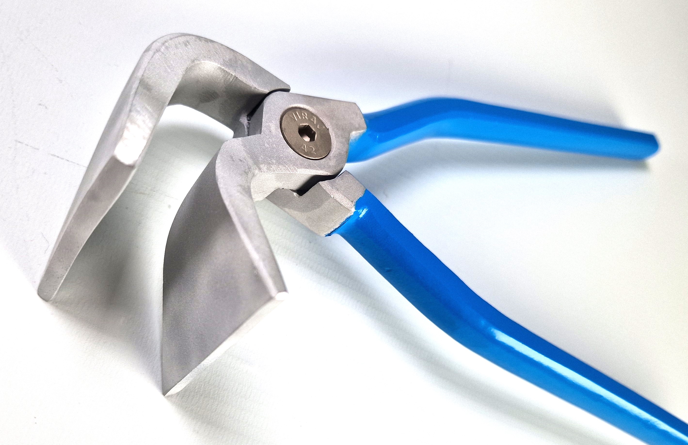 Falzzange aus Aluminium 60 mm 90° gebogen Made in Germany Abkantzange Alu leicht