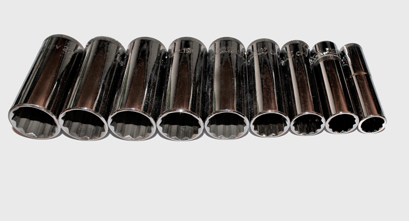 Zestaw nasadek SALTUS 3/8" 9 szt. nakrętka sześciokątna długa 11-22 mm