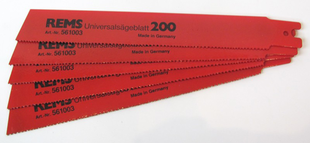 5 x REMS Universal-HSS-Bi-Sägeblatt 200 mm Nr. 561003 Tigersäge Puma Cat Tiger