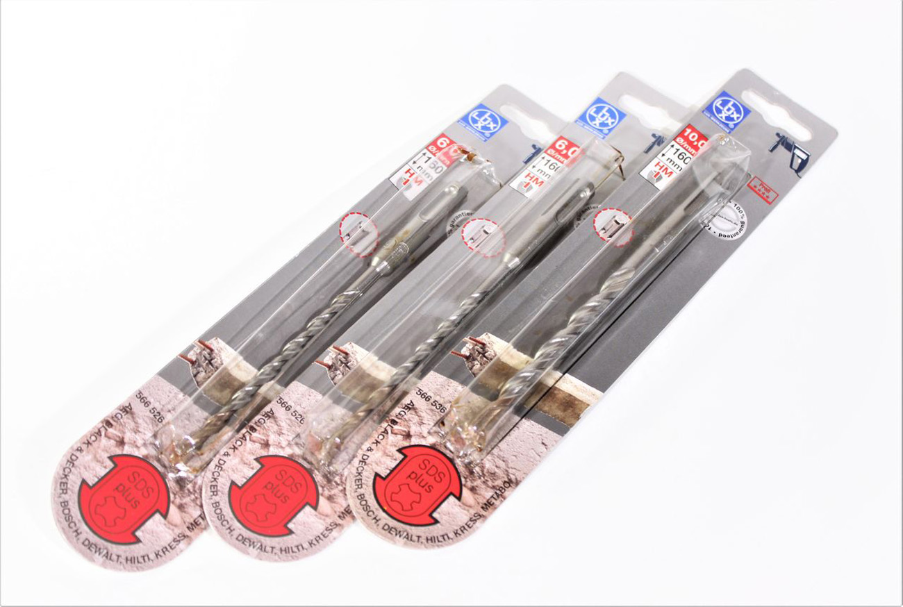 LUX Hammerbohrer ø 6 und 10mm Set 3-teilig SDSplus HM Bohrer Beton bohren