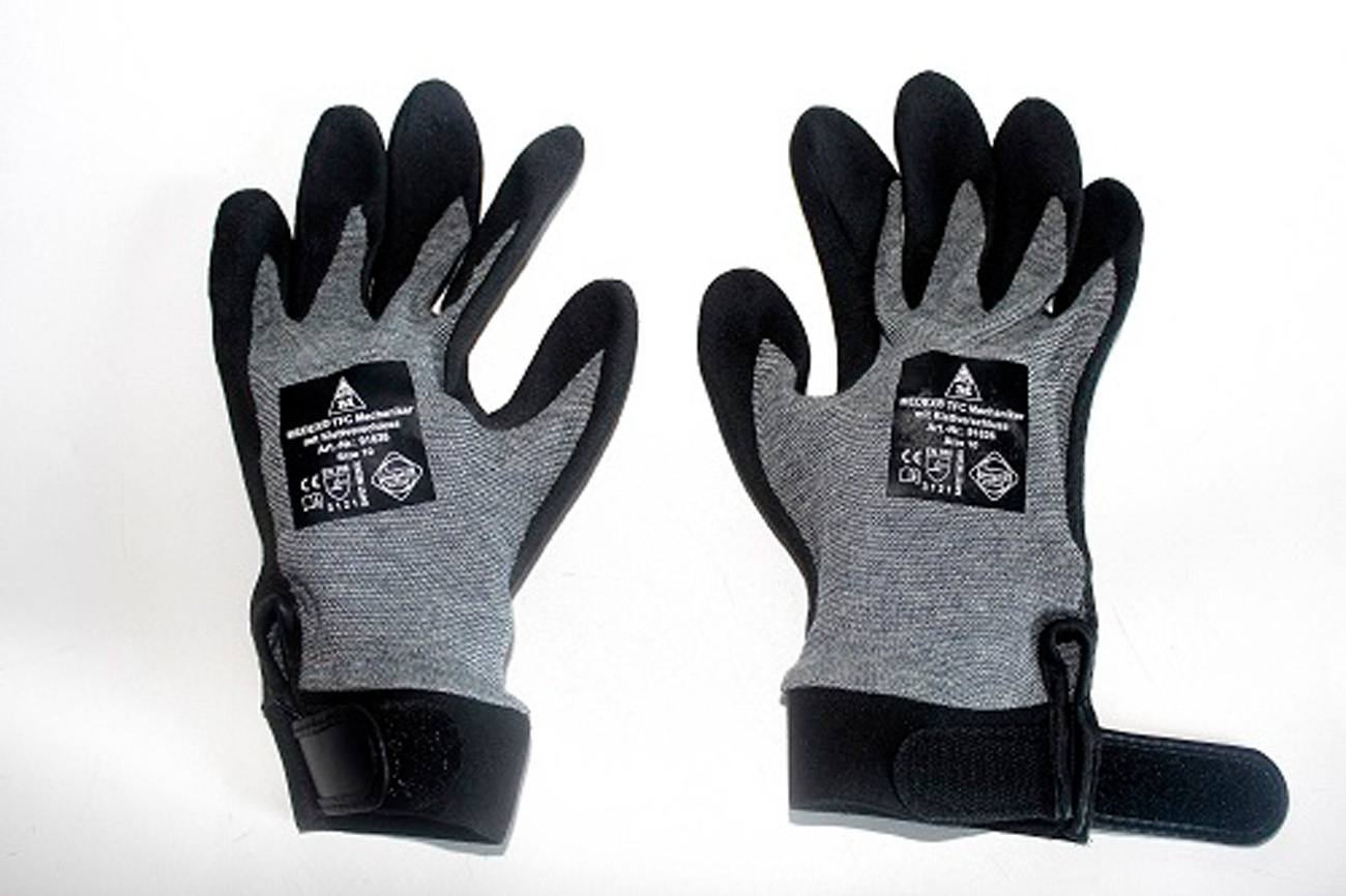 12 Paar SAFET MEDTEX Handschuhe Mechaniker Arbeitsschutz Schutzhandschuhe Klett