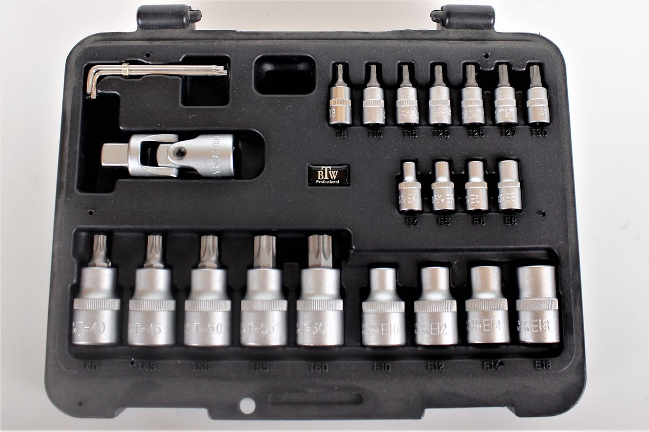 BTW  1/4" + 1/2 Steckschlüssel-Satz 24-teilig 20804300 Kraftbetrieb Impact BTW  1/4" + 1/2 Steckschlüssel-Satz 24-teilig 20804300 Kraftbetrieb Impact