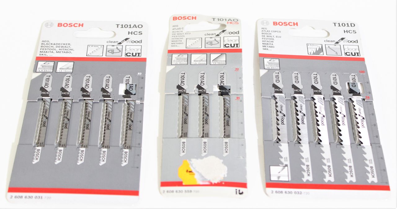 BOSCH Stichsägeblätter Sägeblätter Stichsäge Sägewerkzeug Säbelsäge Set 3- tlg.