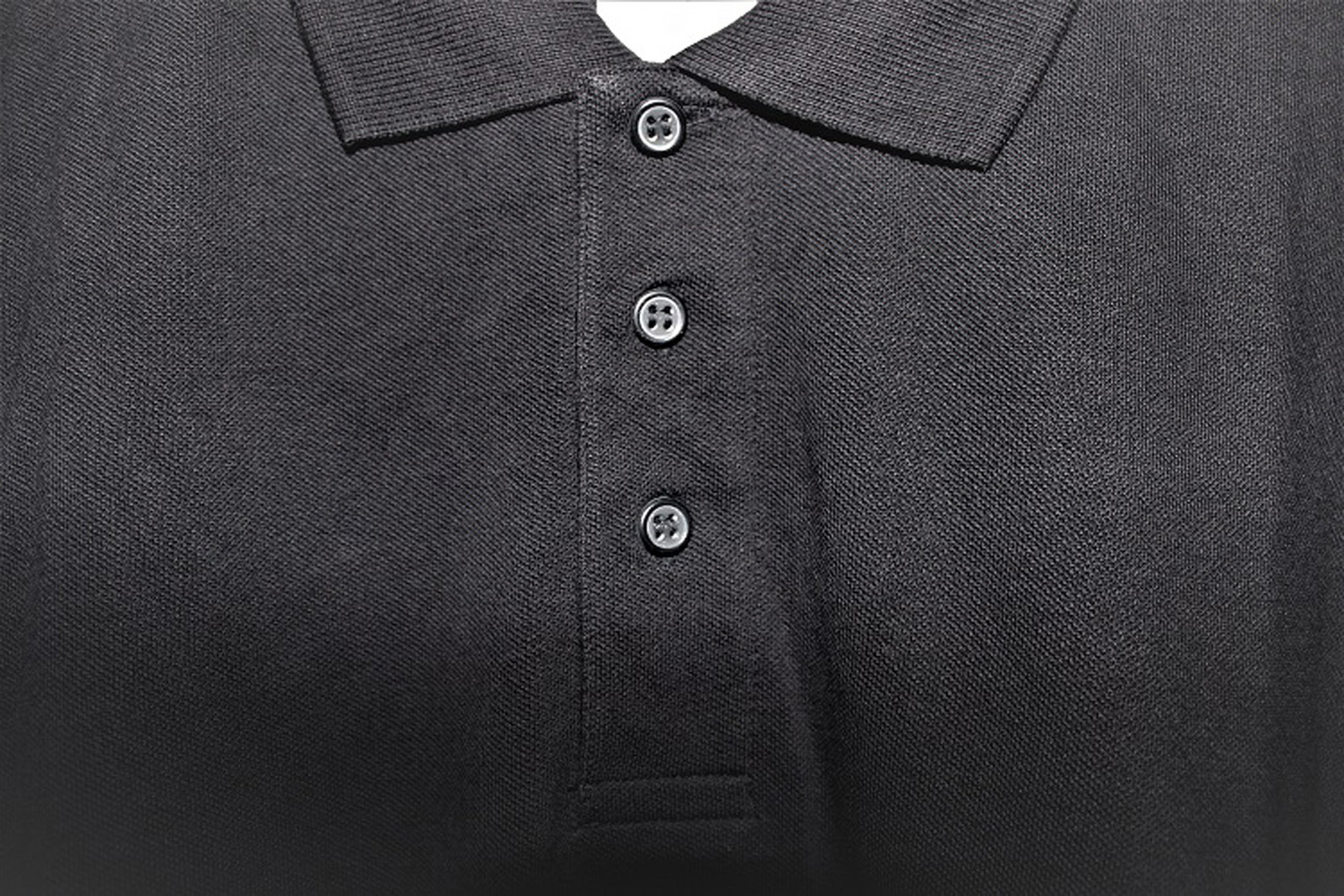 B&amp;C SAFRAN Koszulka polo czarny Unisex Bawełniana koszulka polo z kołnierzykiem na guziki