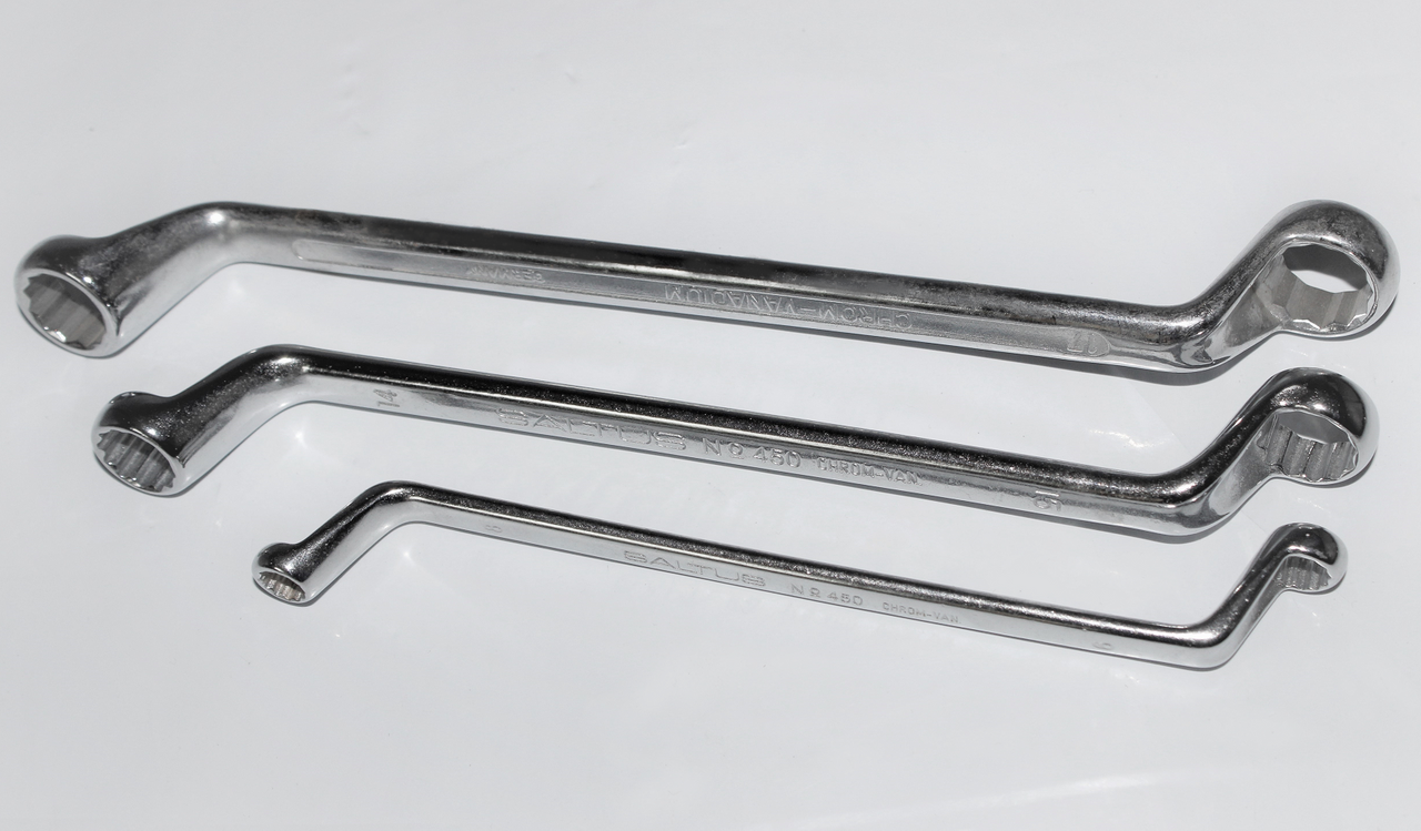 SALTUS Doppel-Ringschlüssel Satz 3-tlg 8-17 mm CV Schraubenschlüssel Set 450