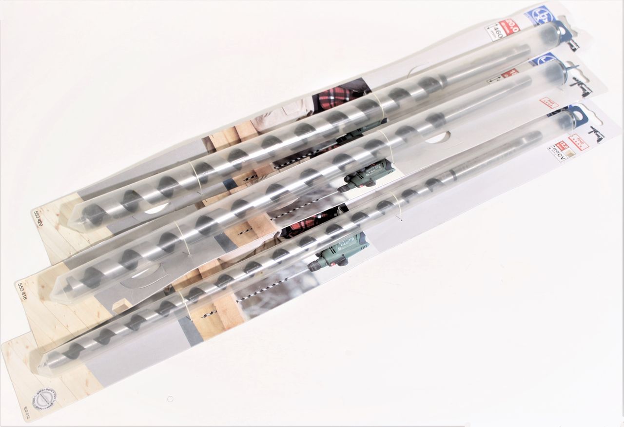 LUX Schlangenbohrer Holzbohrer ø12,18,20 mm Set 3-teilig Holz Bohrer bohren