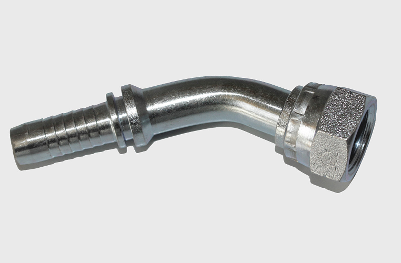 2 x Złączka węża hydraulicznego Złączka hydrauliczna DKR DN 12 mm 45° Stal