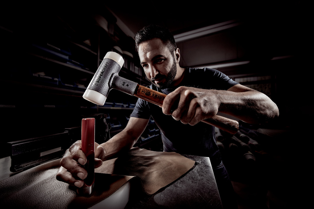 SUPERCRAFT-Schonhammer, mit schwingungsdämpfendem, ergonomisch geformtem und lackiertem Hickorystiel | D=20 mm | 3366.020 Młotek SUPERCRAFT z miękkim obuchem, z tłumiącym drgania, ergonomicznie ukształtowanym i lakierowanym trzonkiem hikorowym | D=80 mm | 3366.080