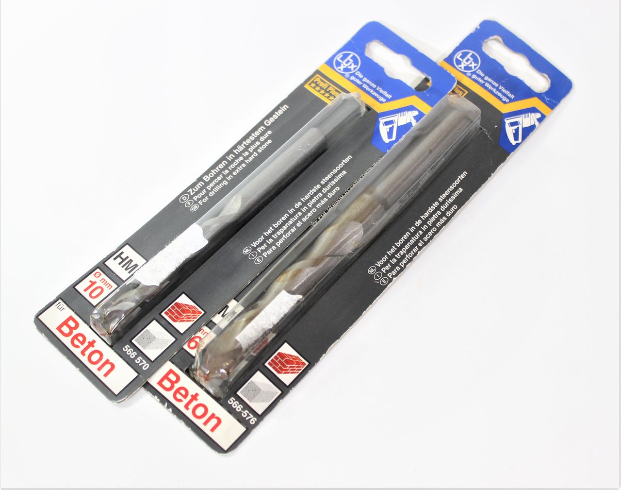 LUX Betonbohrer 2-teiliges Set ø10 und 16mm Bohrer Hammerschlagfest Werkzeug