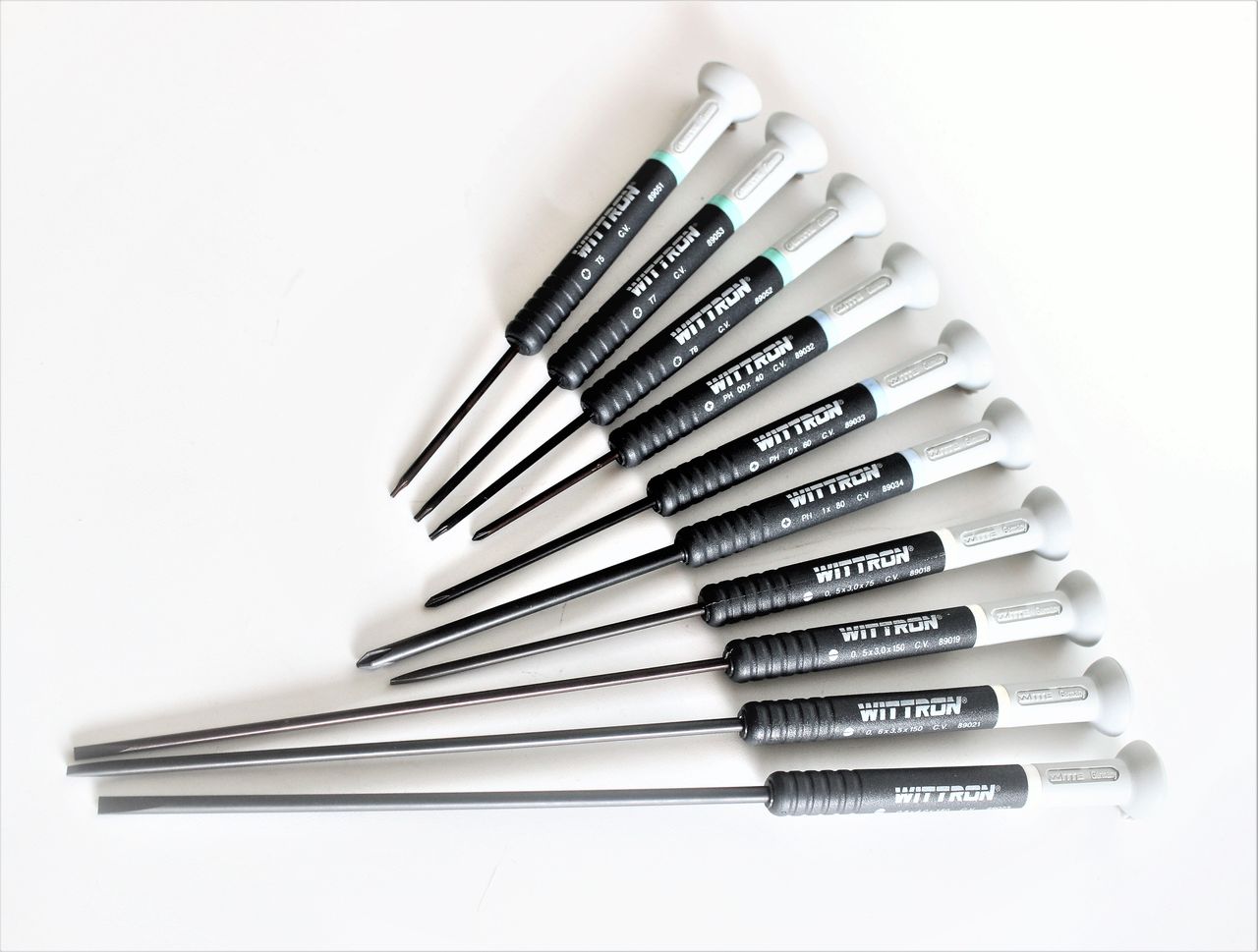 WITTRON Schraubendreher Set 10 tlg. Kreuz Schlitz Torx Feinmechaniker Satz Profi