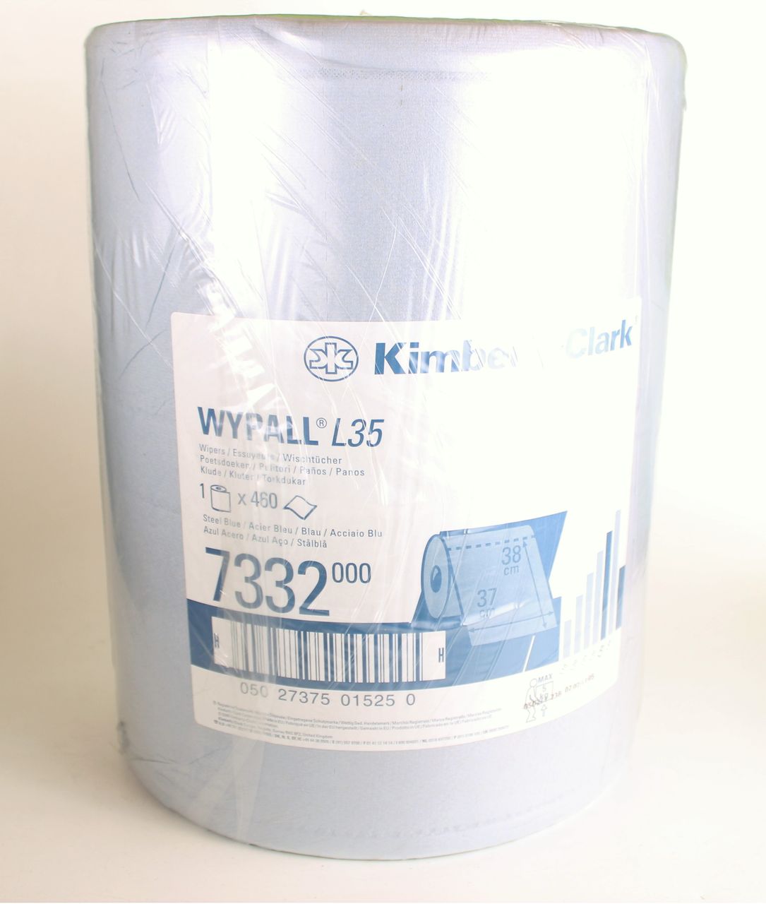 Kimberly-Clark Wypall L35 Wischtücher blau 460 Tücher Rolle Putztuch Putzlappen