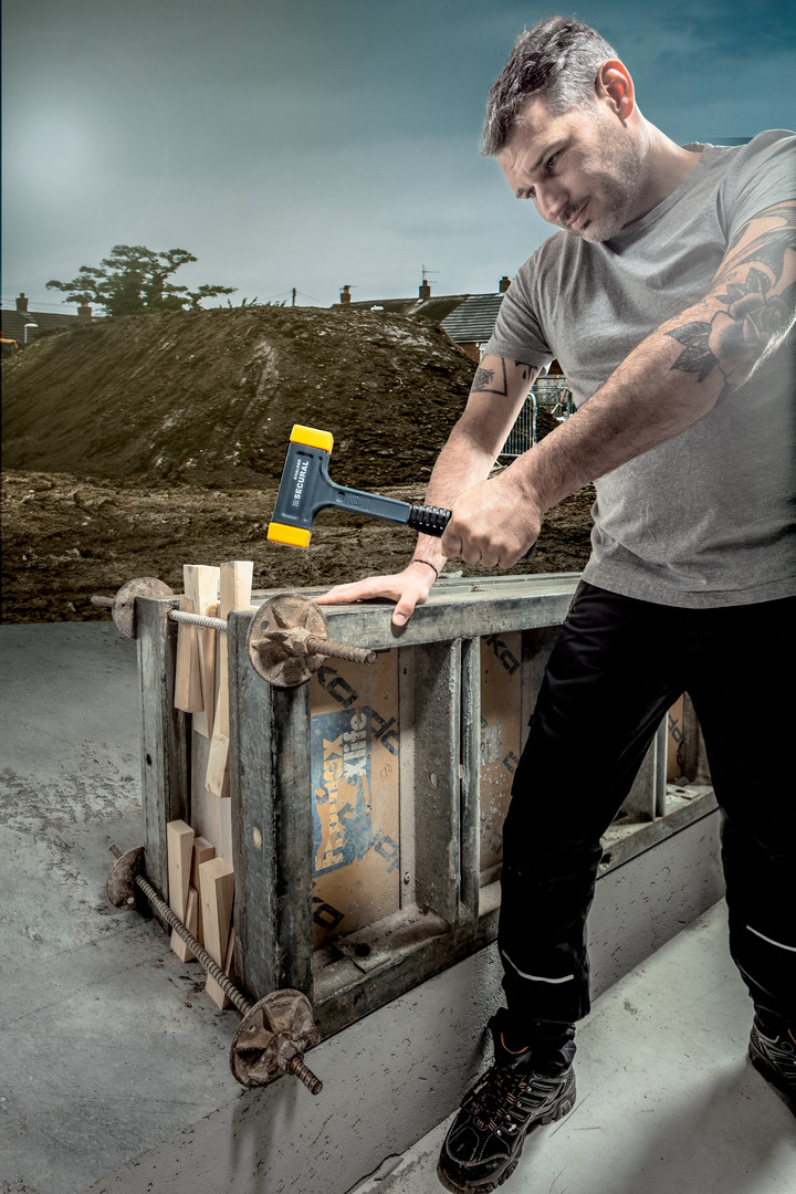 SECURAL-Schonhammer, Kopf und Stiel bruchsicher aus einem Stück Stahl, Schlageinsätze rechteckig | L=30 mm / B=40 mm | 3380.040 SECURAL-Schonhammer, Kopf und Stiel bruchsicher aus einem Stück Stahl, Schlageinsätze rechteckig | L=35 mm / B=45 mm | 3380.045