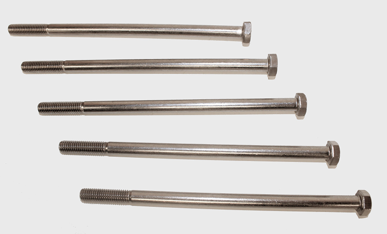 5 sztuk śrub z łbem sześciokątnym M8x160mm z częściowym gwintem A4-70