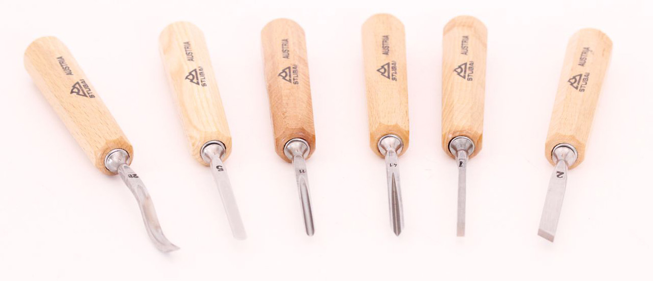 STUBAI Zestaw mini dłut rzeźbiarskich nr 585606 Zestaw dłut rzeźbiarskich 6 szt.