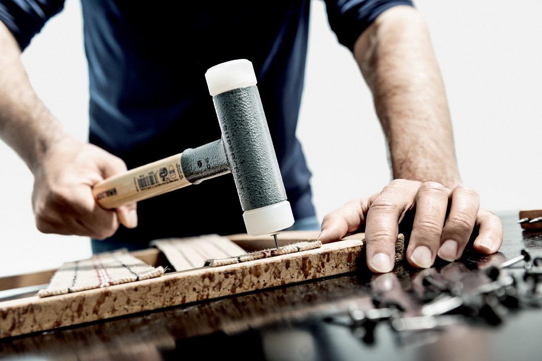 SUPERCRAFT-Schonhammer, mit schwingungsdämpfendem, ergonomisch geformtem und lackiertem Hickorystiel | D=20 mm | 3366.020 Młotek SUPERCRAFT z miękkim obuchem, z tłumiącym drgania, ergonomicznie ukształtowanym i lakierowanym trzonkiem hikorowym | D=80 mm | 3366.080