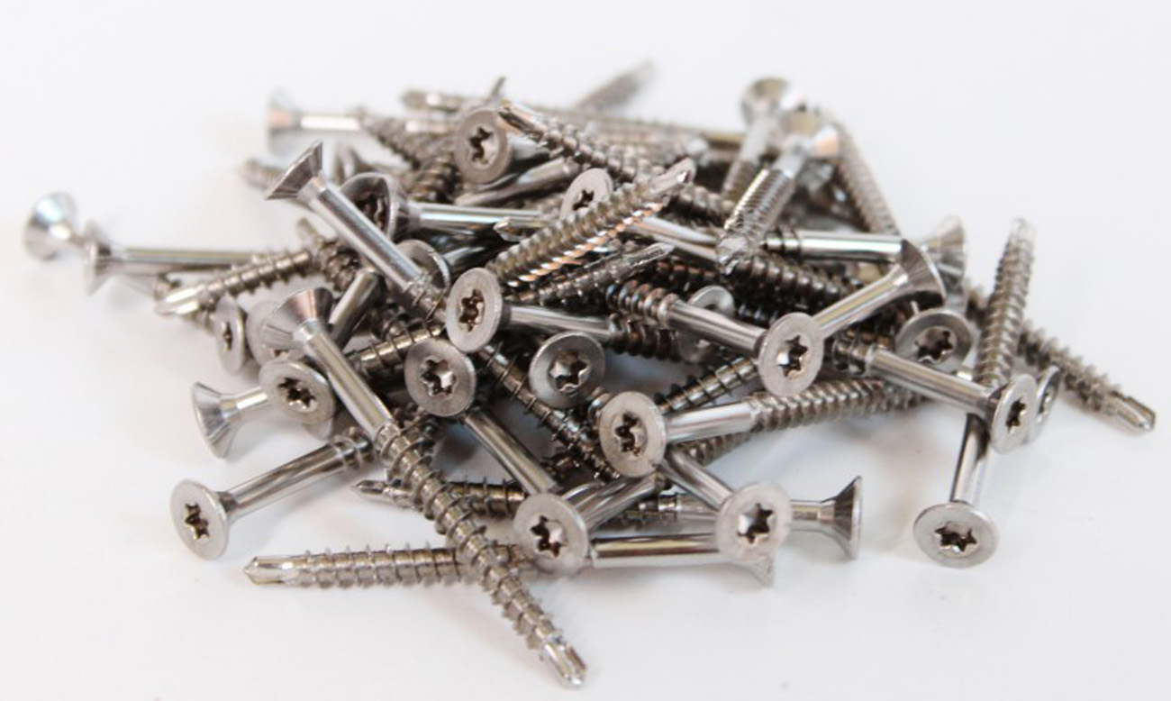 1000 wkrętów wiercących f. Bangkirai Douglas Fir Screw Countersunk Stainless Steel VA 5x60 mm