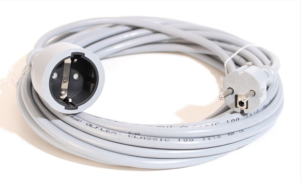 ÖLFLEX 100 Verlängerungskabel 5m 3G1.5 Verlängerung Strom Kabel Schuko (1m=2,4€)