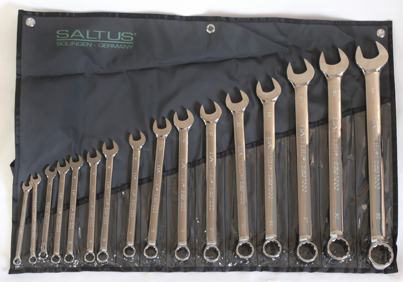 SALTUS Ring-Maulschlüssel Satz Set CV 16-tlg Schlüsselsatz Ringschlüssel 8-32 mm