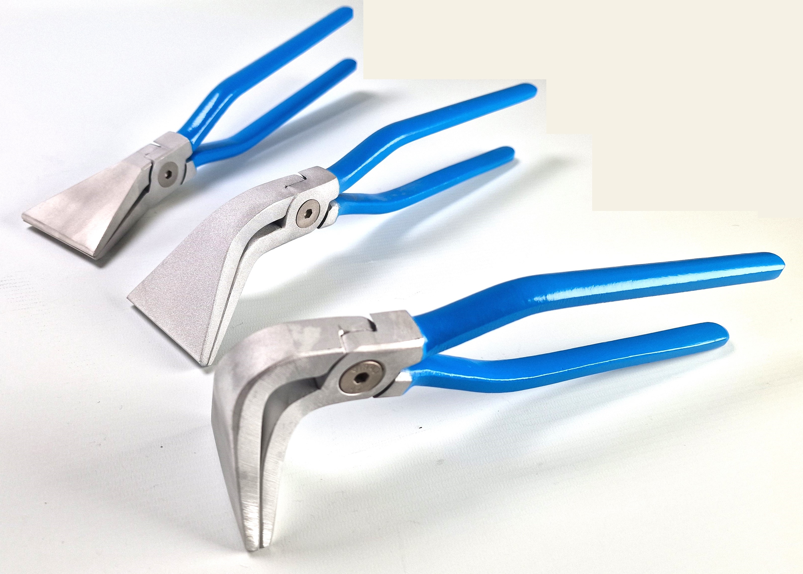 3x Falzzange aus Aluminium 0, 45 & 90° Profi Falzzangen Trio Made in Germany Alu