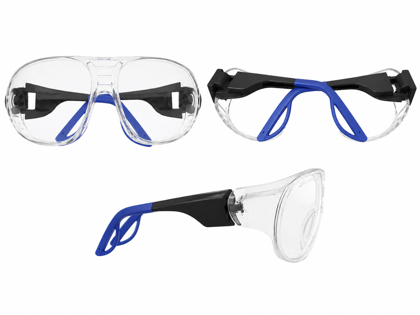 INFIELD Schutzbrille LUXOR KRISTALL blau PC HC UV Labor Brille Augenschutz