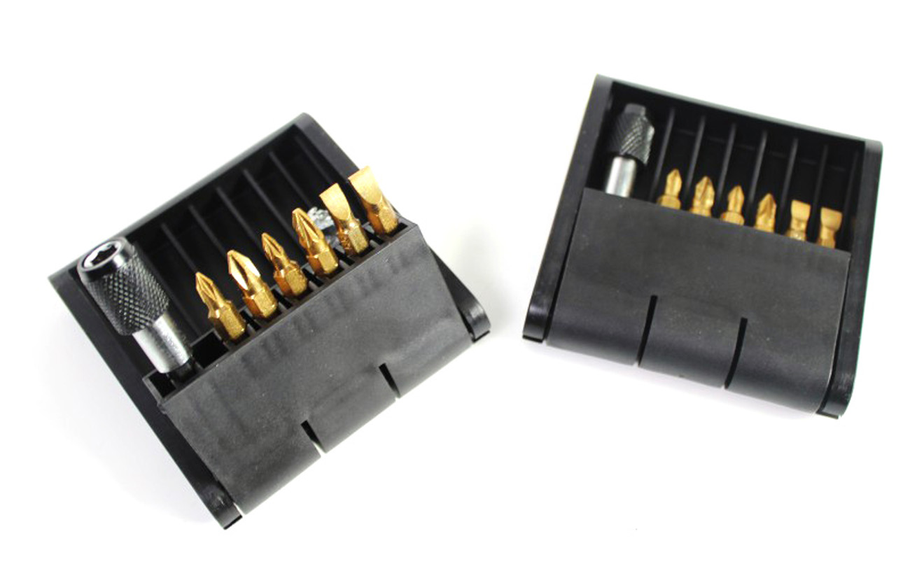 2 x Bit-Satz 7-teilig Bit Set Titan Beschichtung Bitsatz Gold 6 Bits + Bithalter