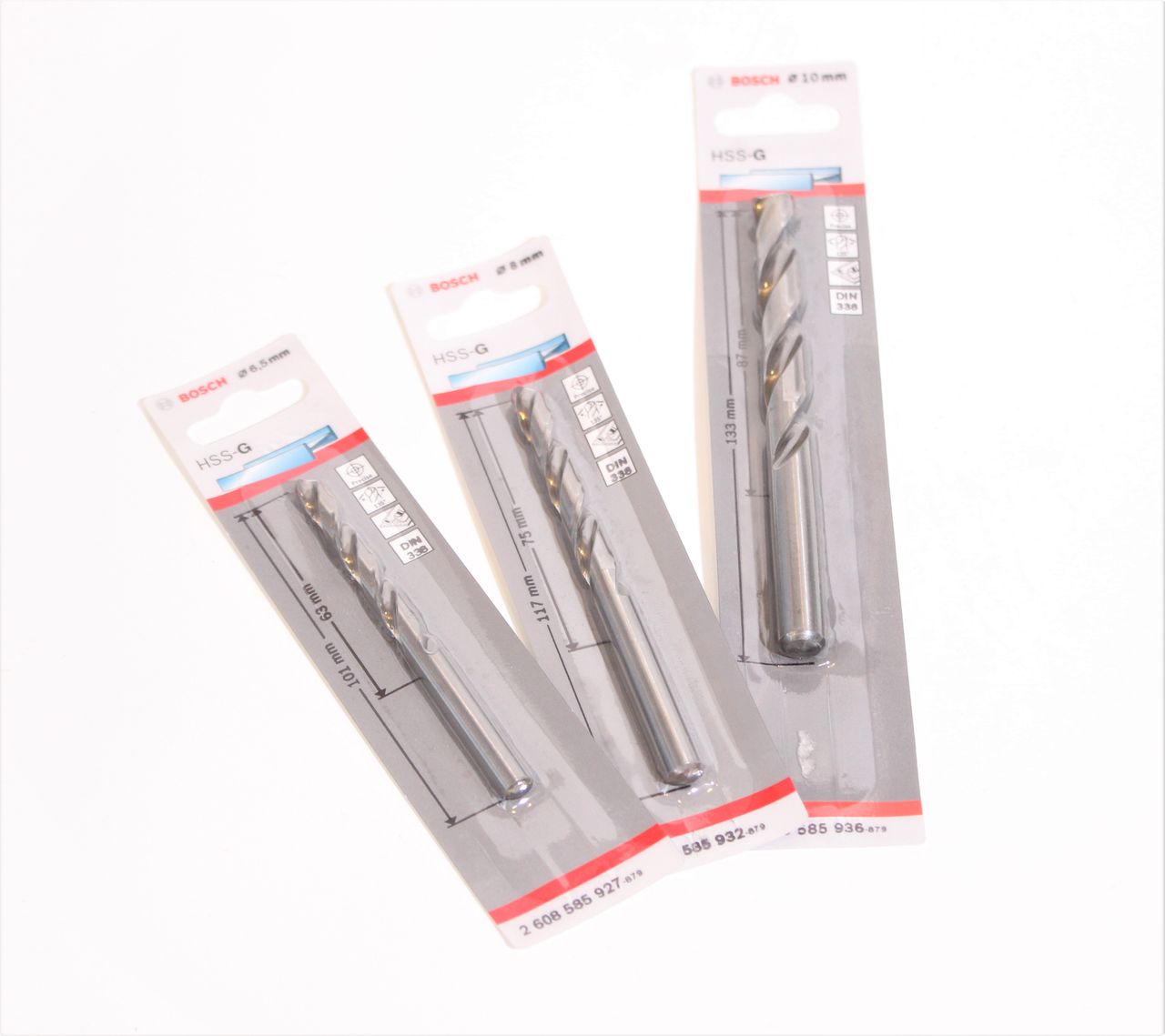 BOSCH Metallbohrer Professional Set 3-tlg. Geschliffen Hartmetallbohrer HSS-G