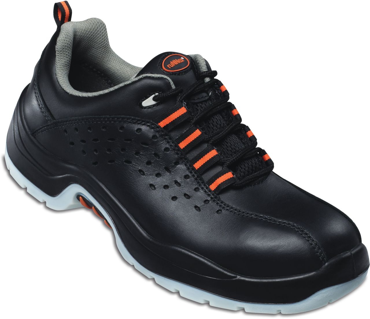 RUNNEX 5101 obuwie ochronne obuwie robocze płaskie skórzane czarne