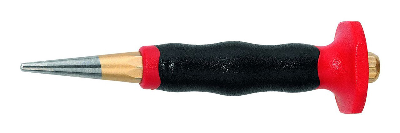 RENNSTEIG Durchtreiber Set 4 teilig mit Handschutz 2-6 mm Meißel Körner Treiber