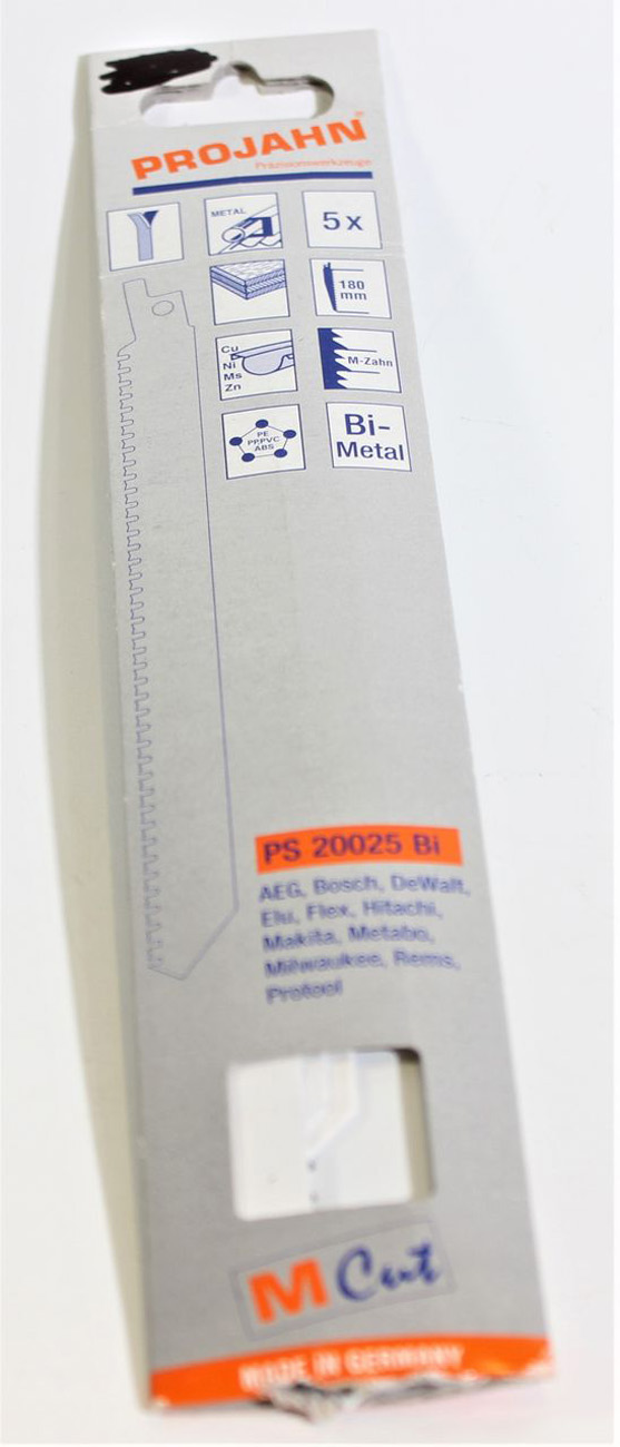 5x Brzeszczot do piły szablastej PROJAHN Bi-Metal PS 20025 BI Brzeszczot do piły szablastej do cięcia drewna