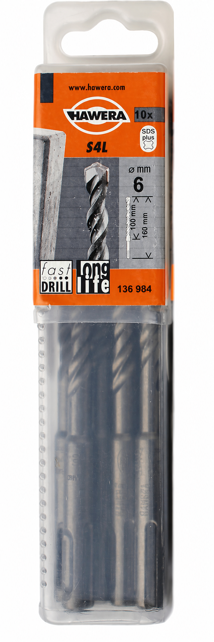 10 x HAWERA SDS Plus Bohrer 6 x165 mm Nr. 136982 Hammerbohrer Betonbohrer