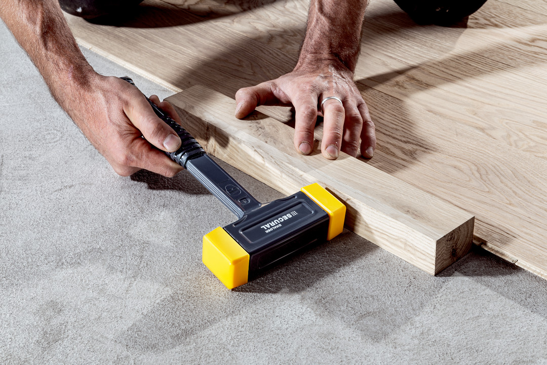 SECURAL-Schonhammer, Kopf und Stiel bruchsicher aus einem Stück Stahl, Schlageinsätze rechteckig | L=30 mm / B=40 mm | 3380.040 Aktionsbox Dreamteam Türen- & Fensterbau, SIMPLEX-Schonhammer 50:40, TPE-soft / TPE-mid und SECURAL plus-Schonhammer | 3113s003
