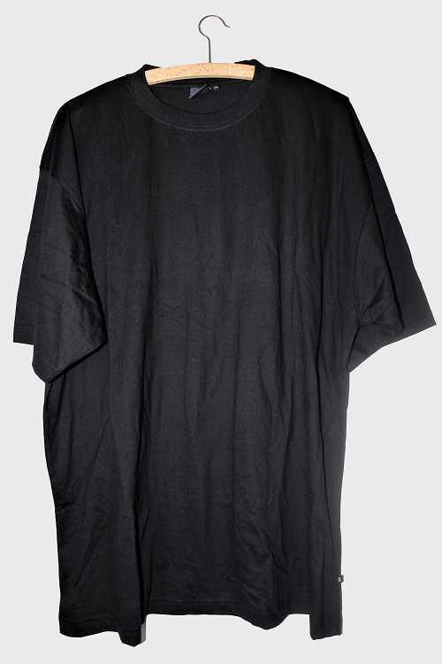 Basic Herrenshirt rundhalsausschnitt schwarz T-Shirt Baumwolle Baumwollshirt